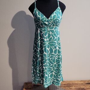 Roxy Teal and White Mini Dress